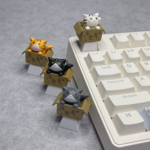 创意个性键帽起司猫咪键帽透光波斯猫求包养猫键帽机械键盘增补