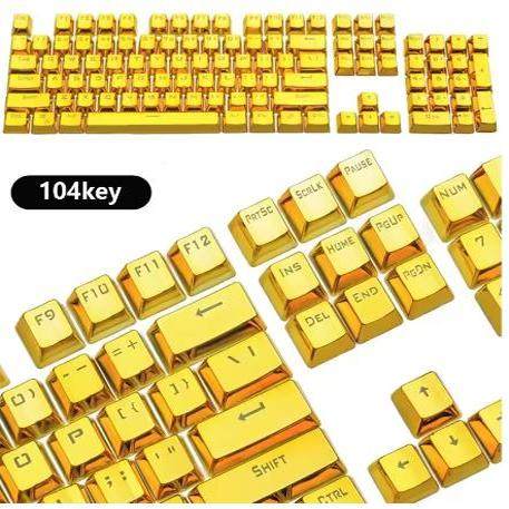 e元素104键机械键盘电镀键帽彩色个性透光wasd十字卫星轴键帽