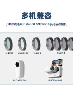 【2023新款】适用于Insta360 GO2/3运动相机滤镜ND减光镜UV保护镜