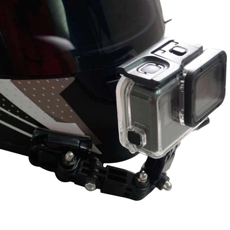 适用于头盔支架骑行Gopro10/9/8/原装底座3M胶转接臂固定下巴支架