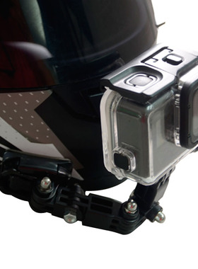 适用于头盔支架骑行Gopro10/9/8/原装底座3M胶转接臂固定下巴支架