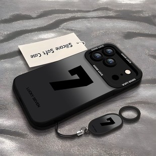 灰黑渐变适用苹果17promax手机壳新款彩绘iphone16pro小众高级感15网红超火爆款14硅胶女款13简约防摔保护套