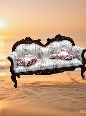 bjd volks  62cm 娃娃并肩双王座沙发拍照道具全桦木宠物沙发