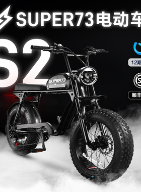 法克斯super73s20寸复古宽胎电瓶车网红同款助力电动自行车男女