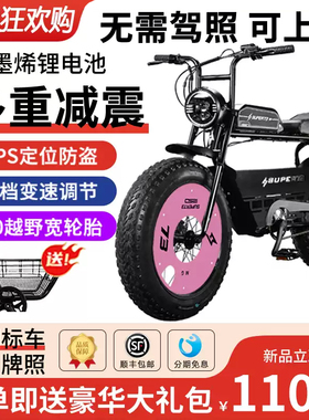 super73s2Y1复古新国标电动自行车小型代步锂电池助力电瓶车女生