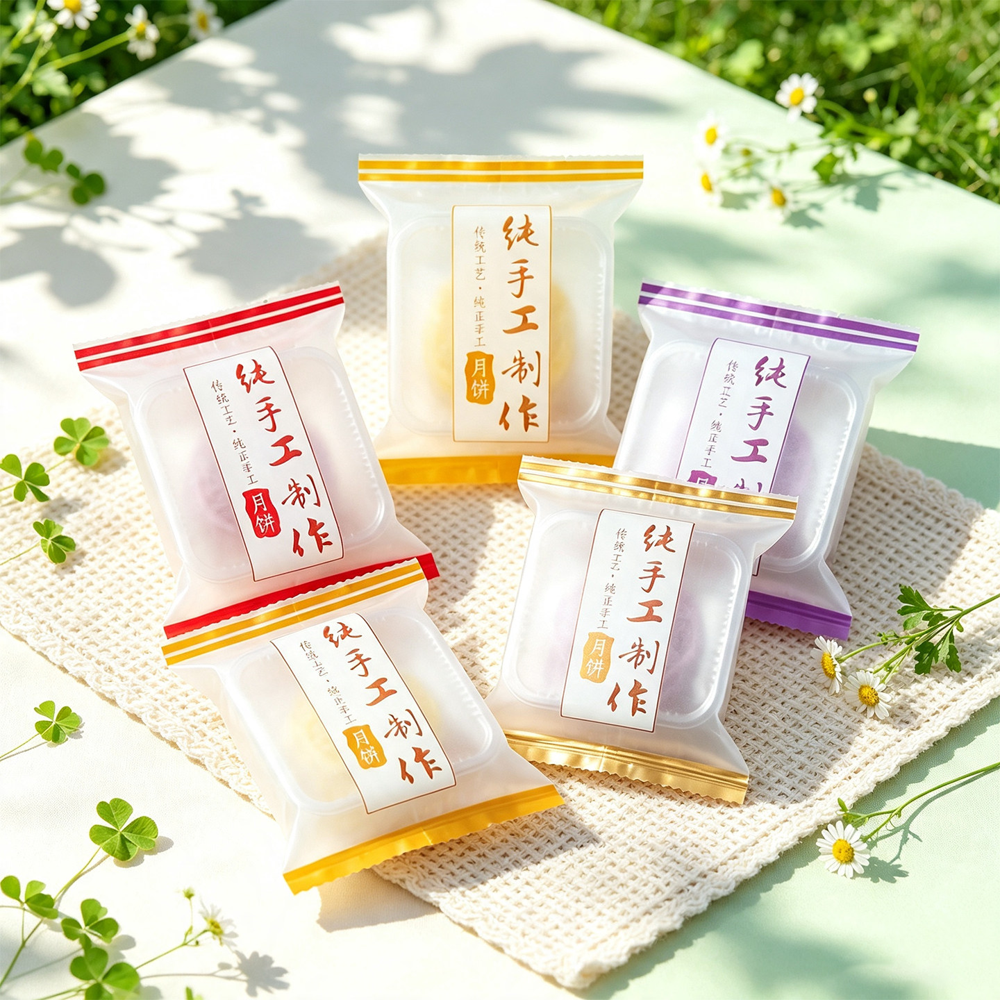 纯手工磨砂月饼包装袋透明袋蛋黄酥沙琪玛点心食品塑料通用袋子