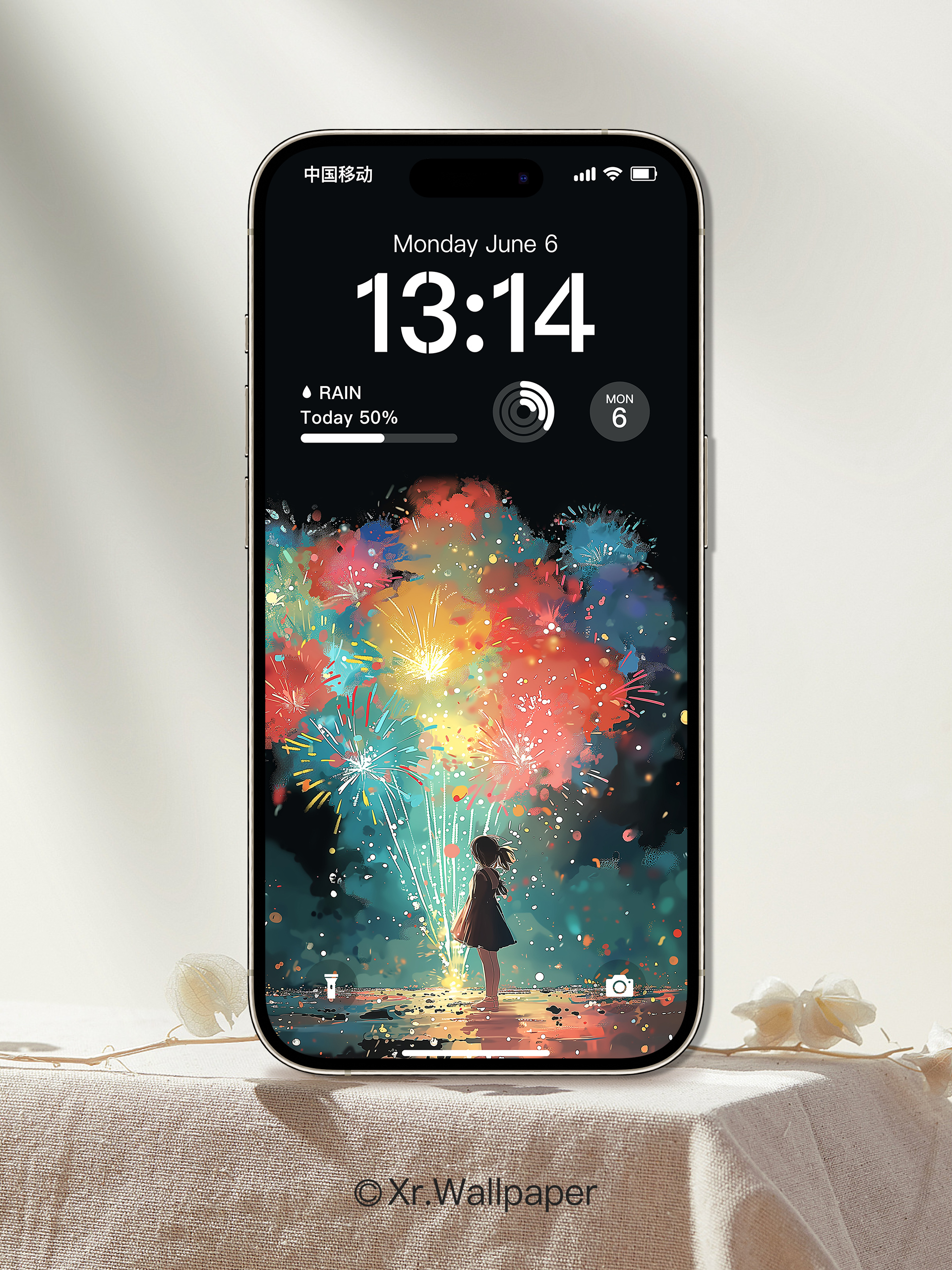 手机壁纸2025漫天烟花新年iphone主题高清图片卡通素材46