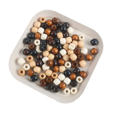 大孔天然木珠圆珠实木染色散珠手串项链辅料束口串珠DIY饰品配件