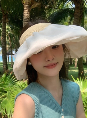 遮阳帽海边出游女夏季大檐防晒帽