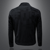 2024秋冬新款男士翻领机车皮外套修身潮男皮衣7978P175黑色，男装夹克，钱塘6007(原2006)