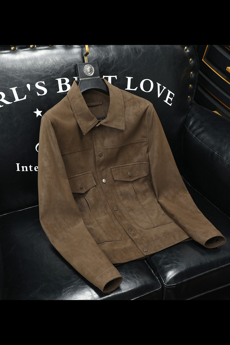 2024年秋冬新款男士翻领机车皮外套修身潮男货号8689P145沙发图,男装工装外套,钱塘6007(原2006)