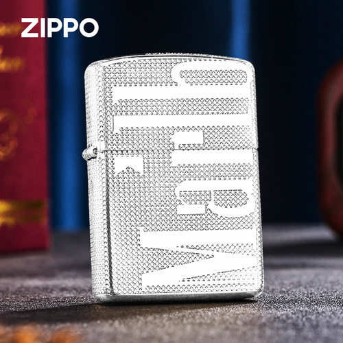 ZIPPO162镀银星光牛头万宝路盔甲