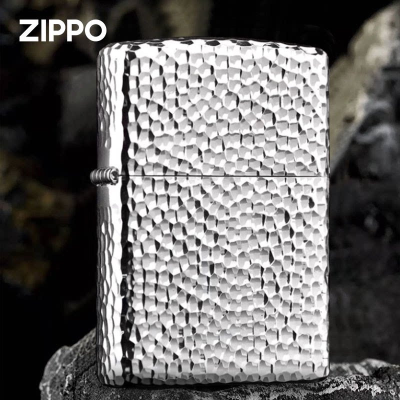 Zippo/之宝镀银陨石坑黄铜送礼