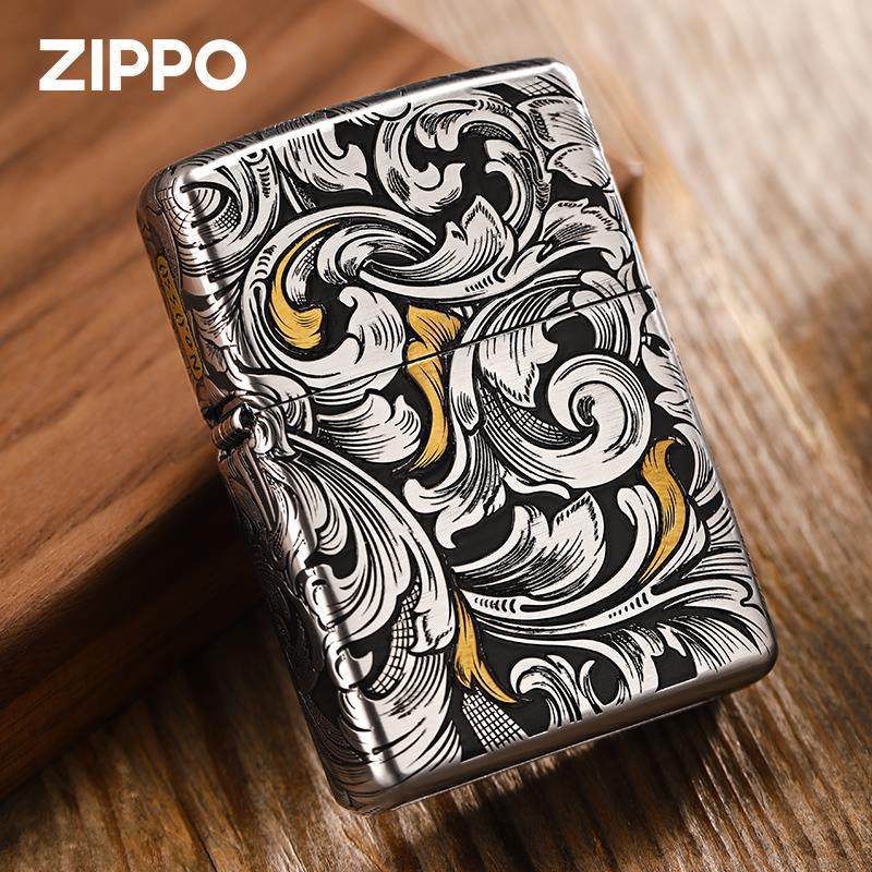 Zippo/之宝错金银大唐草重甲机