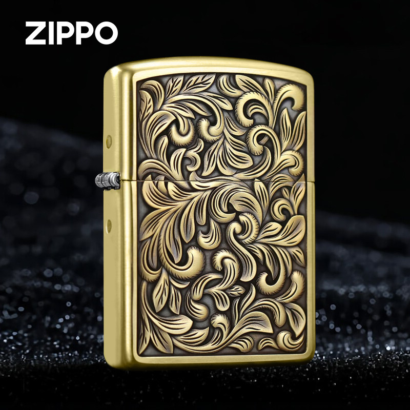 ZIPPO/之宝打火机鬼王双面大叶唐草盔甲防风正品生日送礼男士收藏