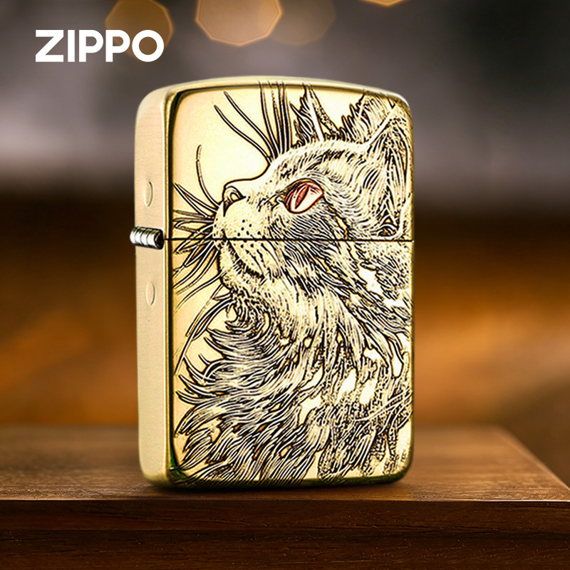 ZIPPO鹰皇1941仰望睡猫