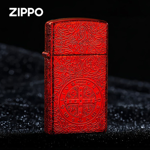 ZIPPO纤巧红钛康斯坦丁
