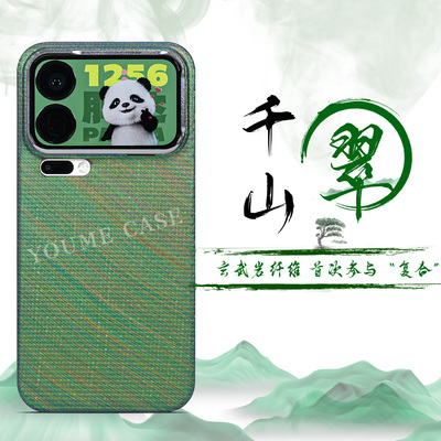 小米17promax玄武岩刺绣手机壳