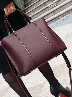 CCAMO牛皮包包女款轻奢小众托特包时尚手提单肩包简单大方妈妈包