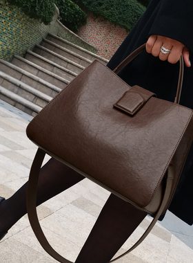 CCAMO真皮女士包包2025新款潮高级感时尚单肩手提包秋冬包包女款