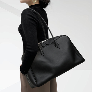 CCAMO牛皮包包女款大容量包包轻奢小众高级感单肩托特大包包秋冬