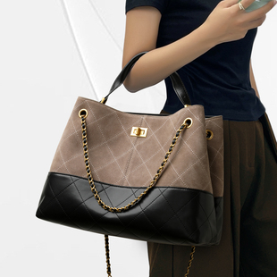 CCAMO包包女款大容量高级小众不撞款包包日常通勤百搭真皮单肩包