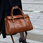 CCAMO真皮女士包包2025新款 包包轻奢小众高级感通勤包单肩手提包