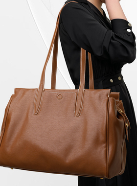 CCAMO包包轻奢小众高级感牛皮托特包大容量休闲包简约百搭单肩包