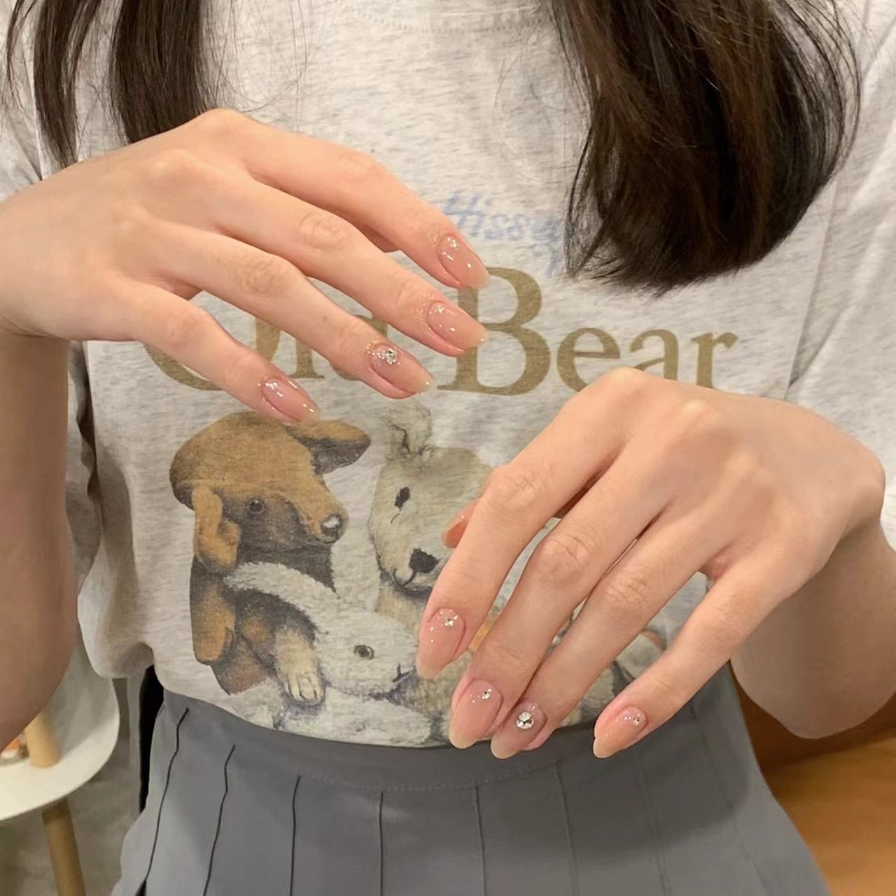 【裸色堆钻】华妃甄嬛手工穿戴甲美甲成品贴片新娘孕妇假指甲贴,彩妆/香水/美妆工具,穿戴甲/甲片,淘宝优惠券,粉丝福利购,淘宝优惠卷