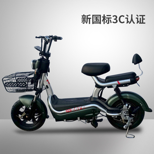 自行车4860v 锂电车学生成人新款 新国标电动车电瓶车时尚 女性男士