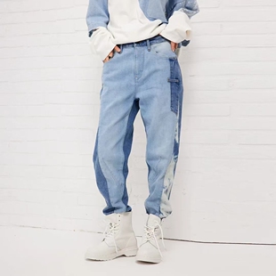 中国想象联名款 JEANS中性水洗扎染锥形牛仔裤 休闲裤 百搭 ABLE