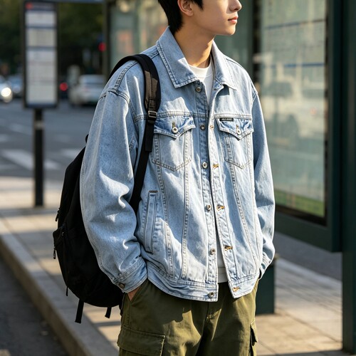 ABLEJEANS男女同款休闲牛仔夹克
