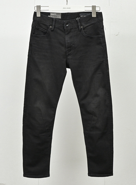 黑色ABLE JEANS春季男士水洗修身弹力牛仔裤休闲小脚瘦腿长裤百搭