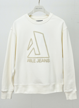 ABLE JEANS秋季新款索诺娜卫衣男女SORONA圆领绣花潮流套头衫上衣
