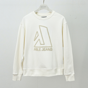 索诺娜卫衣男女SORONA圆领绣花潮流套头衫 新款 上衣 JEANS秋季 ABLE