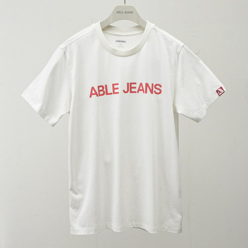 ABLEJEANS纯棉宽松印花男T恤衫