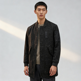 羊毛毛呢小码 JEANS男休闲商务中长风衣外套秋冬外套 亏本清仓ABLE