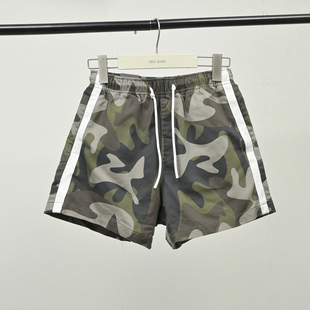 小码女短裤夏季舒适迷彩热裤ABLE JEANS女宽松休闲裤松紧腰运动裤
