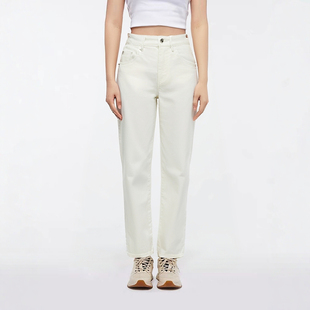 春夏长裤 高腰锥形女牛仔裤 水洗显瘦弹力烟管裤 JEANS白牛女裤 ABLE