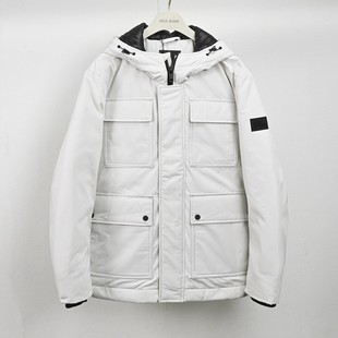 户外三防羽绒服硬汉大码外套ABLE JEANS男工装羽绒衣连帽多口袋冬