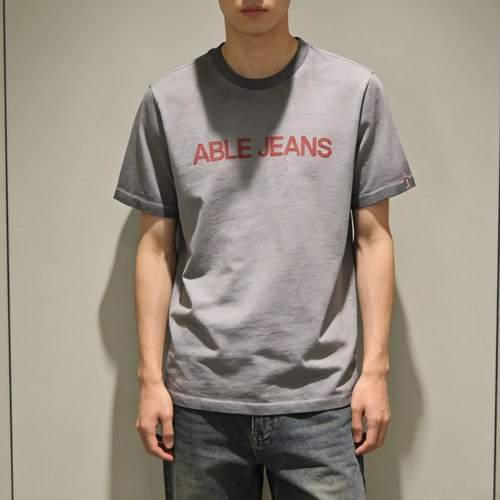 ABLEJEANS扎染渐变做旧纯棉T恤