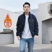 2025冬季 RE男女情侣厚棉服立领保暖仿羊羔绒夹克潮流百搭休闲外套