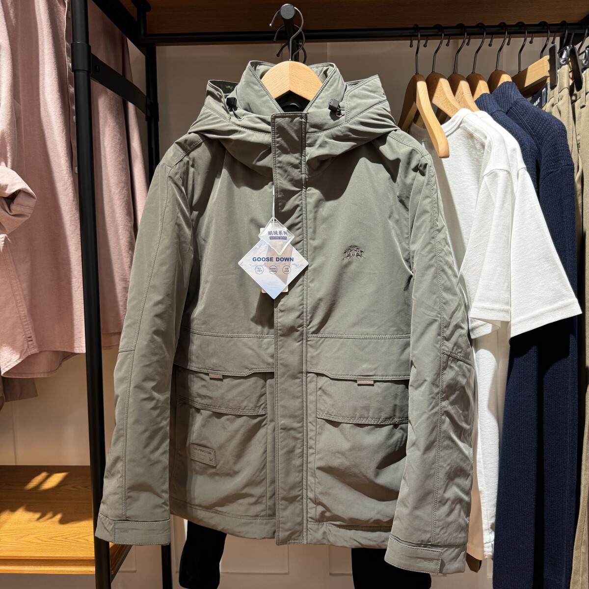 90鹅绒服贵族品牌男休闲羽绒外套