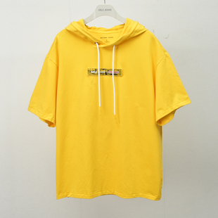 ABLE t恤小黄人联名连帽街头滑板体恤潮流青年上衣 JEANS男女短袖