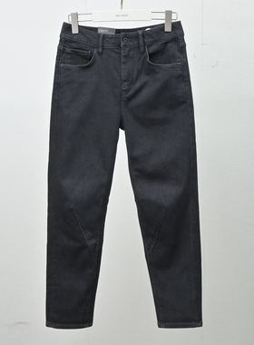加厚冬牛仔裤黑色中性长裤ABLE JEANS男女立体剪裁加绒保暖牛仔裤