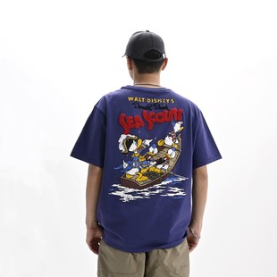 t恤纯棉宽松印花体恤 短袖 重磅刺绣唐老鸭联名ABLE JEANS男女同款