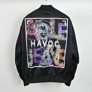 爆帅潮牌系列-ABLE JEANS男士绣花棒球夹克春季外套情侣街头上衣