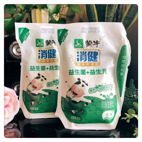 蒙牛酸奶消健益生菌+益生元浓缩酸奶风味发酵乳180g*12袋 - 封面