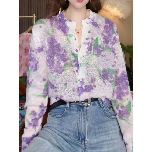 洋气设计感上衣提花针织开衫外套