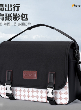 佳能单反相机摄影包适用微单富士尼康索尼数码相机包防水斜挎背包